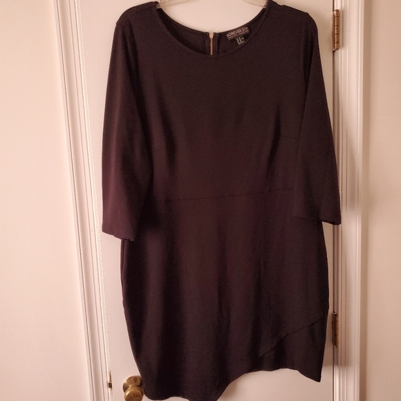 Plus Size Forever 21 3/4 Sleeve Asymmetrical Dress - Picture 1 of 3